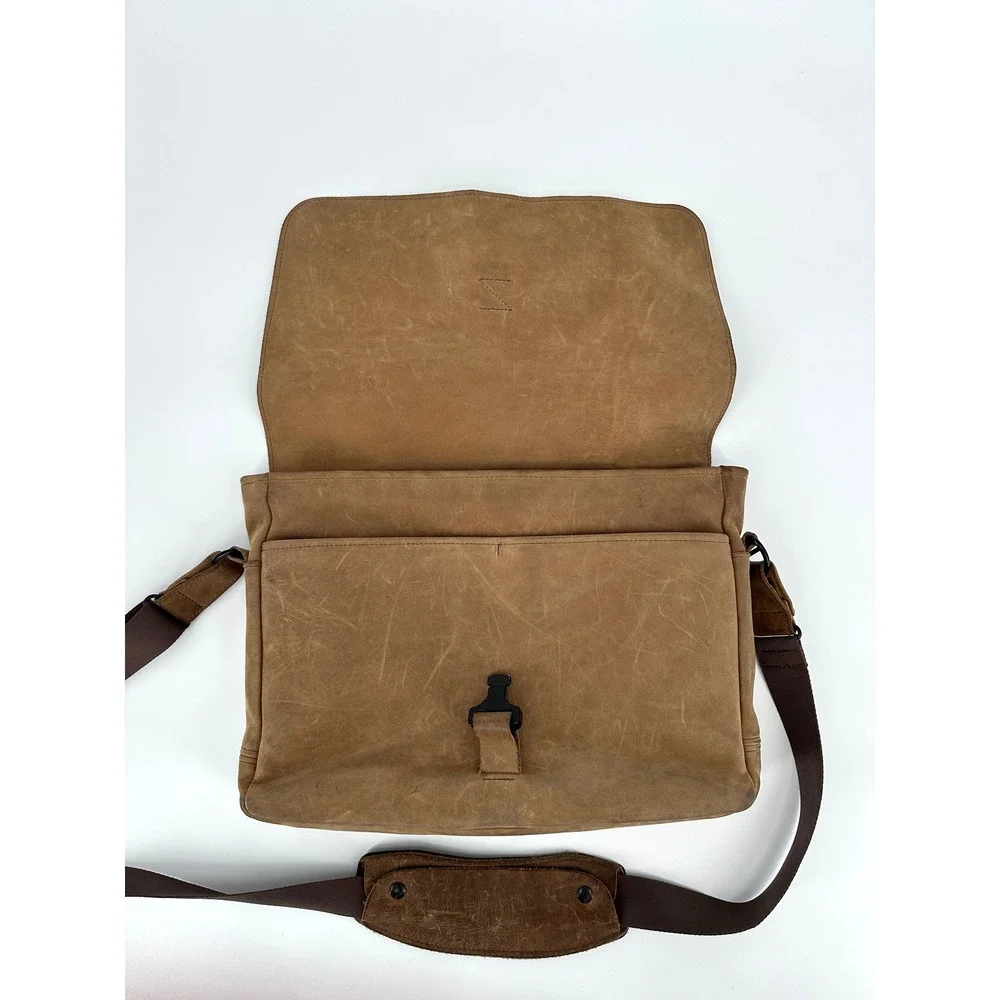 WaterField Designs Executive Leather Messenger Bag Grizzly Brown Laptop Satchel